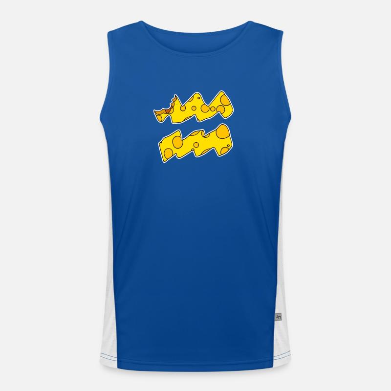 Sternzeichen Wassermann Symbol Funktionelles Kontrast-Tank Top für Männer 