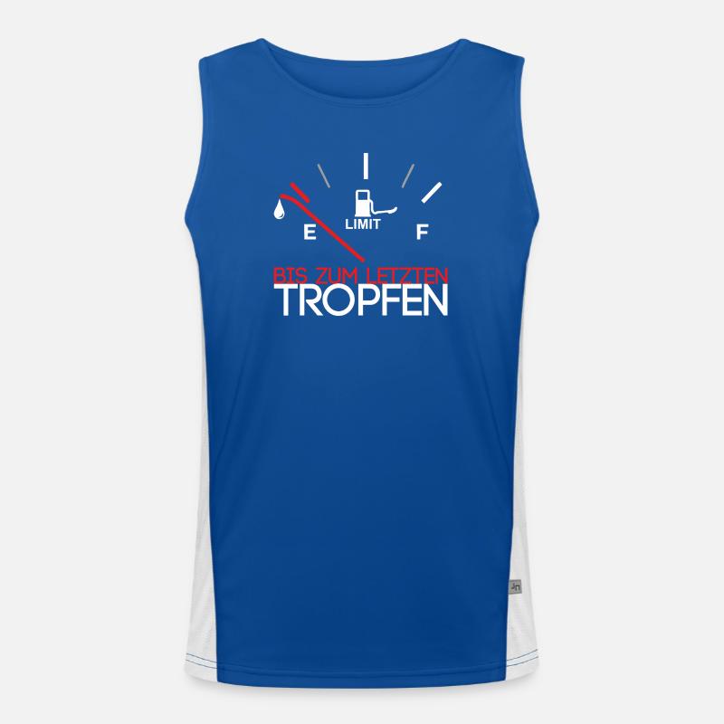 Down to the last drop Men's Functional Contrast Tank Top 