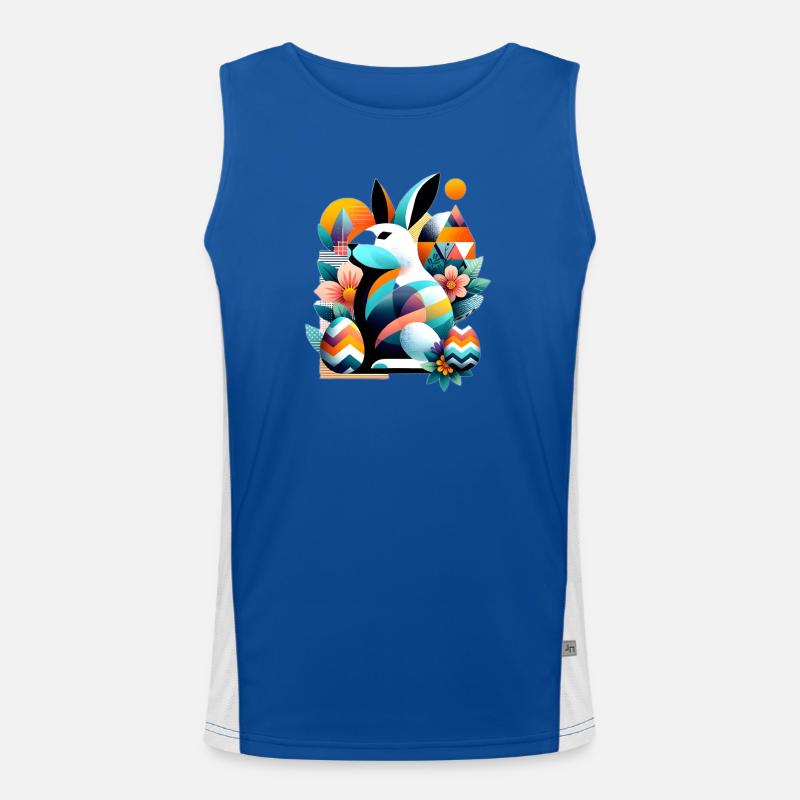 Modern Easter Graphics Funktionelles Kontrast-Tank Top für Männer 