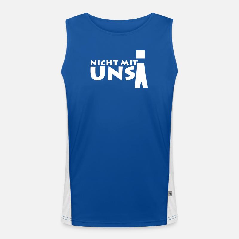 nicht mit uns! Funktionelles Kontrast-Tank Top für Männer 