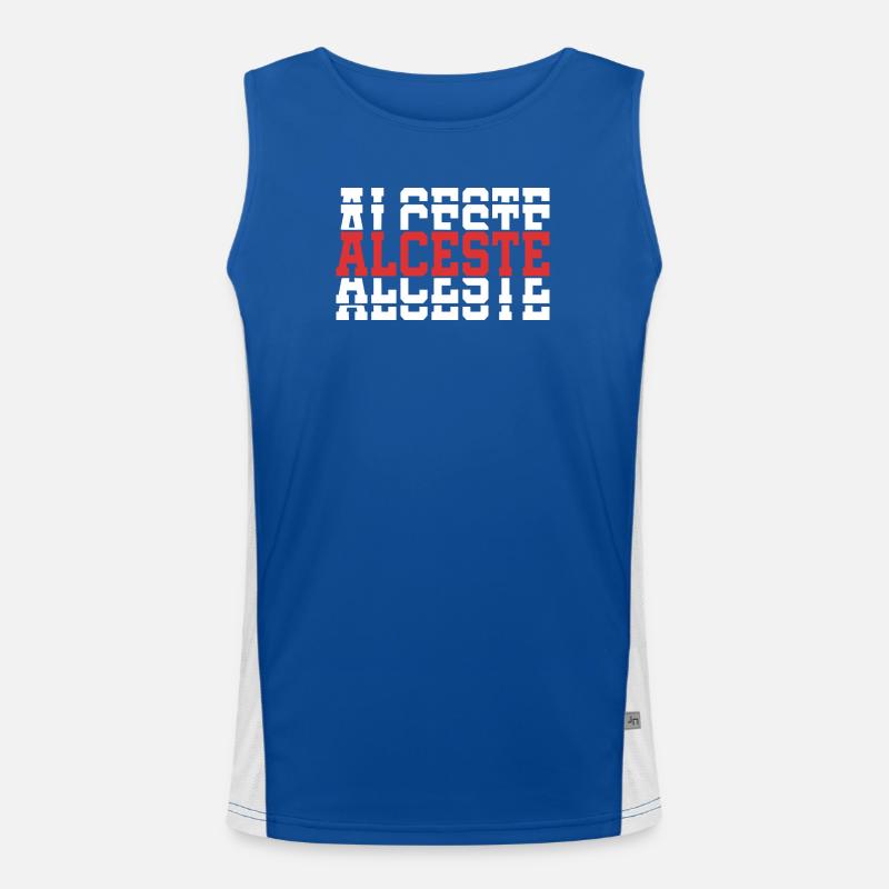 Alceste T-Shirt Geschenkidee gestapelter Text Funktionelles Kontrast-Tank Top für Männer 