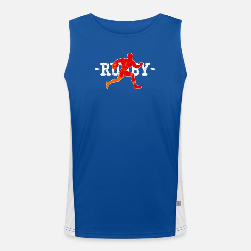 Rugby Player Gift Men's Functional Contrast Tank Top 