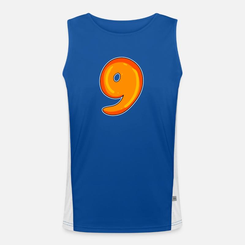 Nine - 9 Motif Men's Functional Contrast Tank Top 