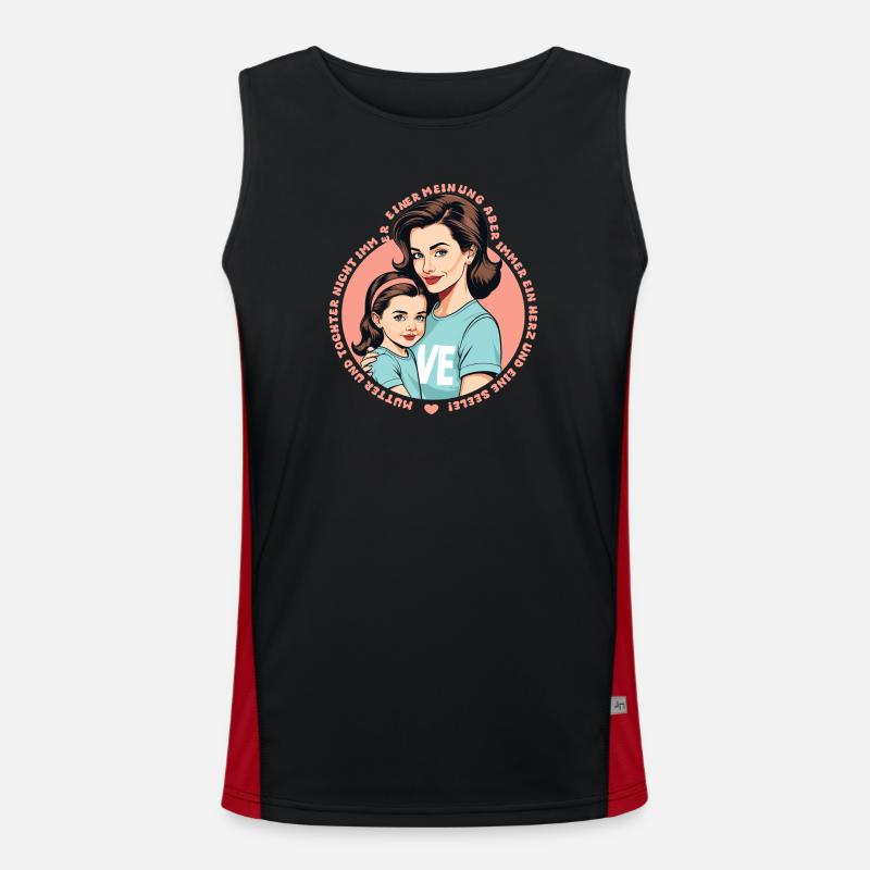 Mutter und Tochter Funktionelles Kontrast-Tank Top für Männer 
