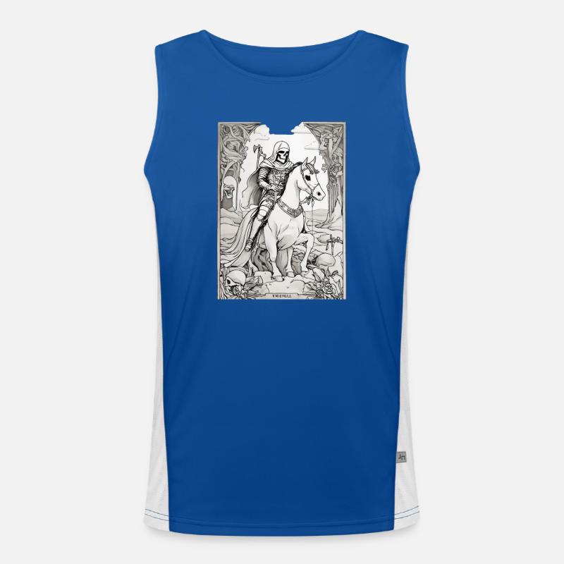 Todesreiter Tarot Illustration Funktionelles Kontrast-Tank Top für Männer 