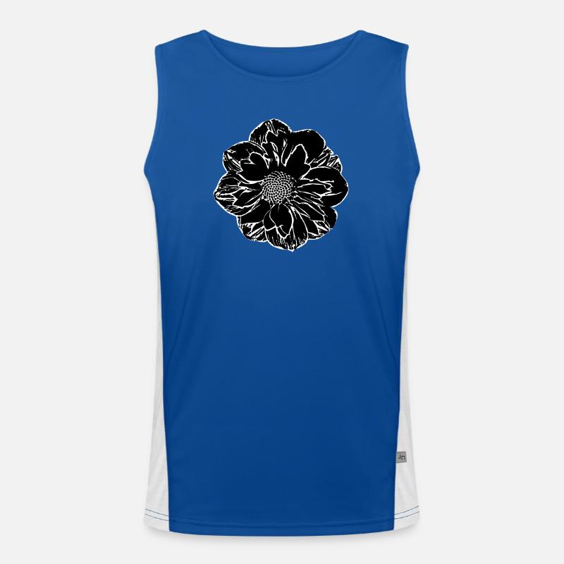 Fleur, Noir, Fleurs, Noir, Fleur Débardeur respirant contrasté Homme 