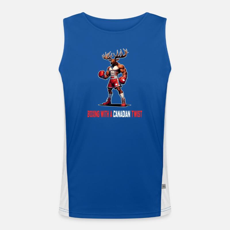 Kanada Elch Box Design Funktionelles Kontrast-Tank Top für Männer 
