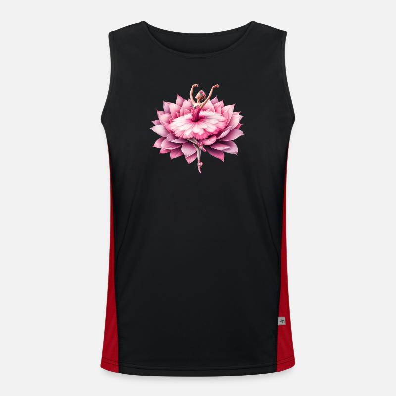 Ballet dancer with tutu Men's Functional Contrast Tank Top 