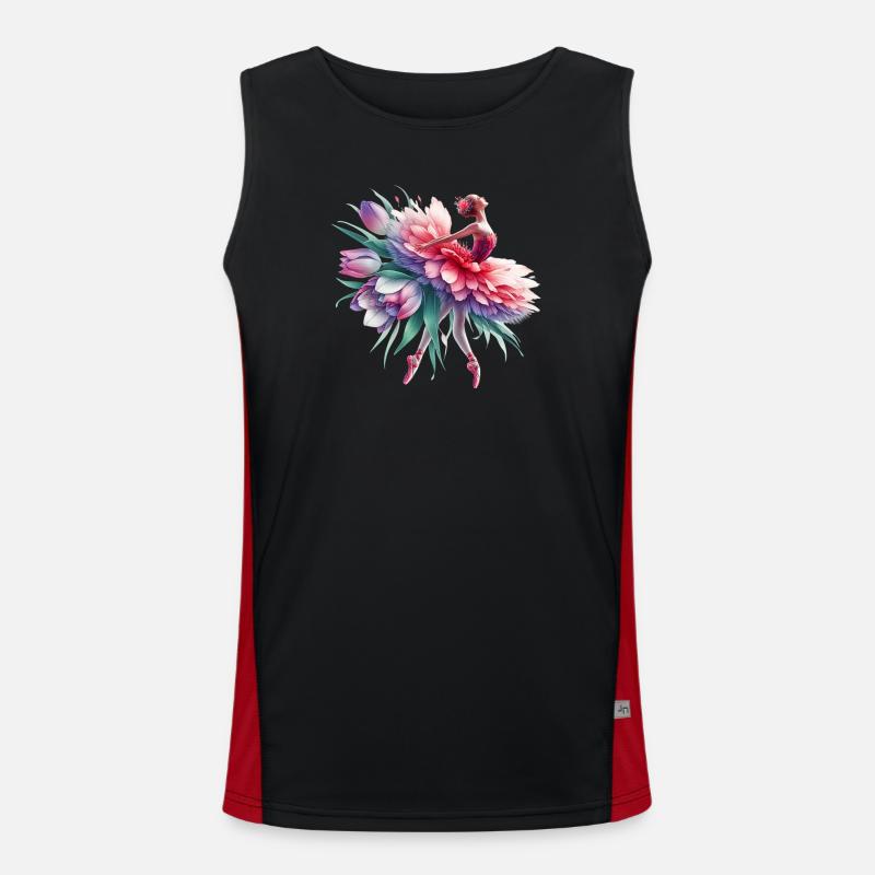 Ballet dancer with tutu Men's Functional Contrast Tank Top 