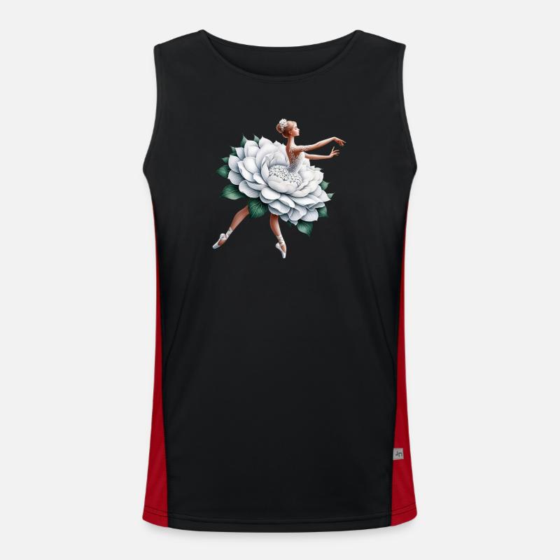 Ballet dancer with tutu Men's Functional Contrast Tank Top 