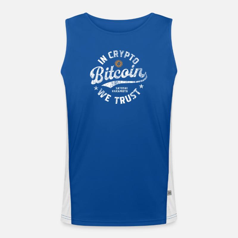 Bitcoin - In Crypto we trust Funktionelles Kontrast-Tank Top für Männer 