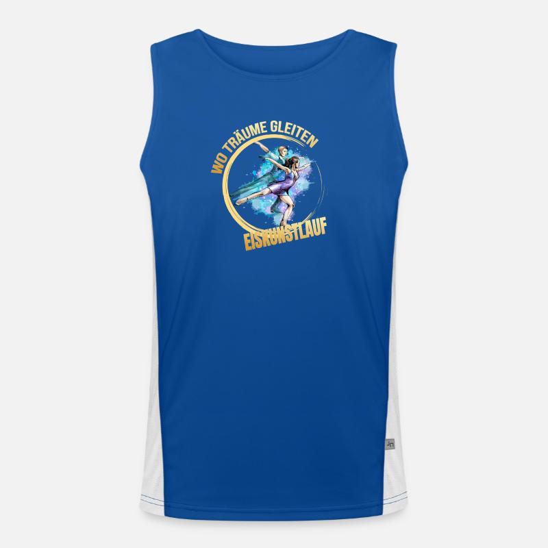 Wo träume gleiten - Eiskunstlauf Funktionelles Kontrast-Tank Top für Männer 