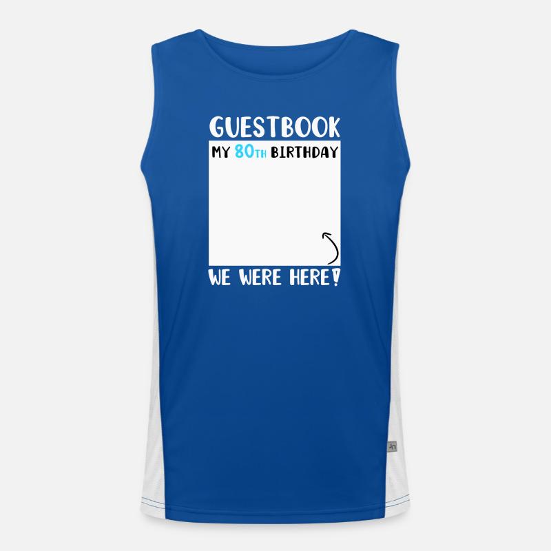 80th Birthday Men's Functional Contrast Tank Top 