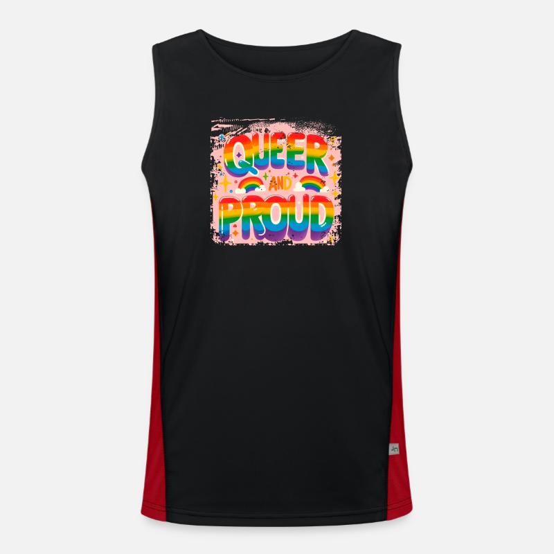 Queer und stolz Funktionelles Kontrast-Tank Top für Männer 