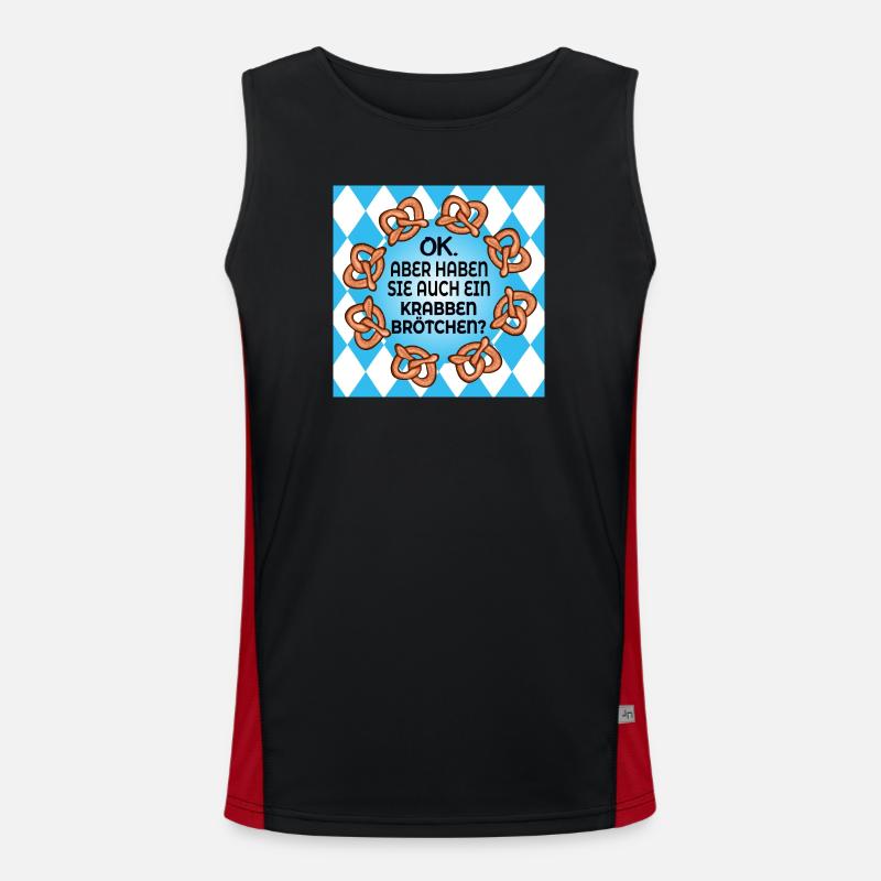 KRABBENBRÖTCHEN BAYERN Funktionelles Kontrast-Tank Top für Männer 