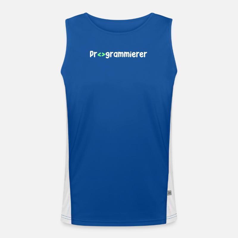 Programmierer Computerfreak Skripting Code Nerd Funktionelles Kontrast-Tank Top für Männer 
