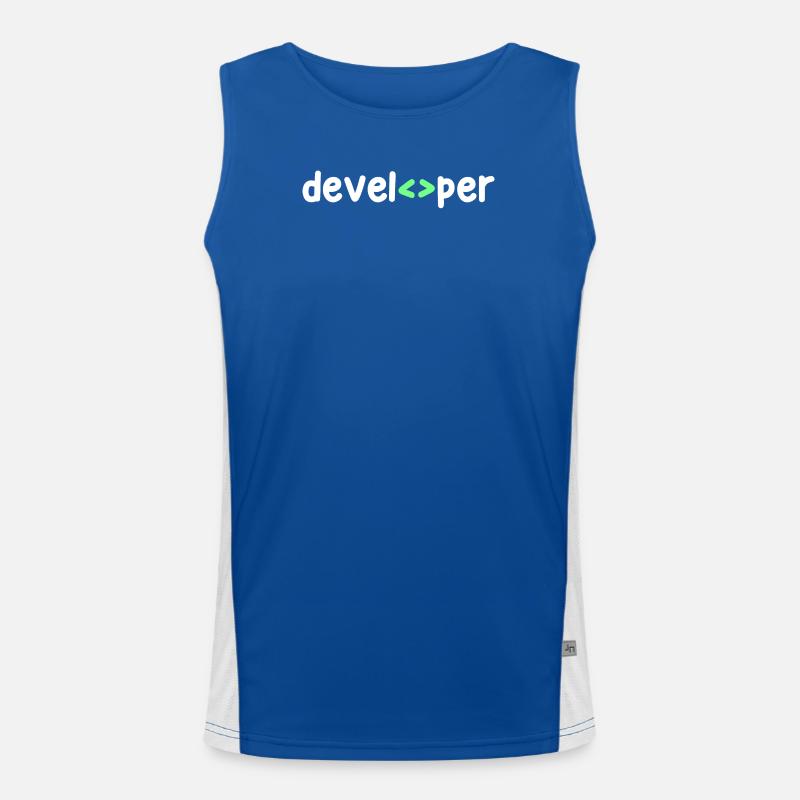 Développeur Code Scripting Debug Informatik Geek Débardeur respirant contrasté Homme 
