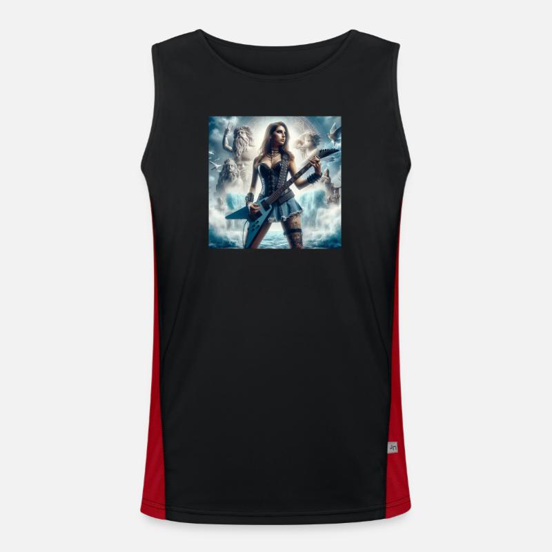 Guitariste avec Poséidon Débardeur respirant contrasté Homme 