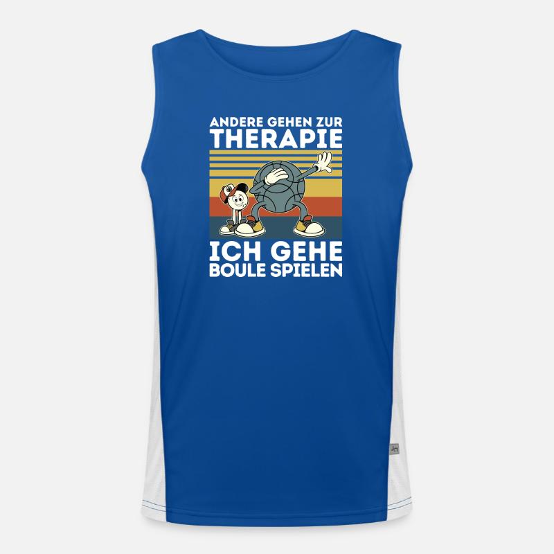 Others go to therapy boules petanque balls Men's Functional Contrast Tank Top 