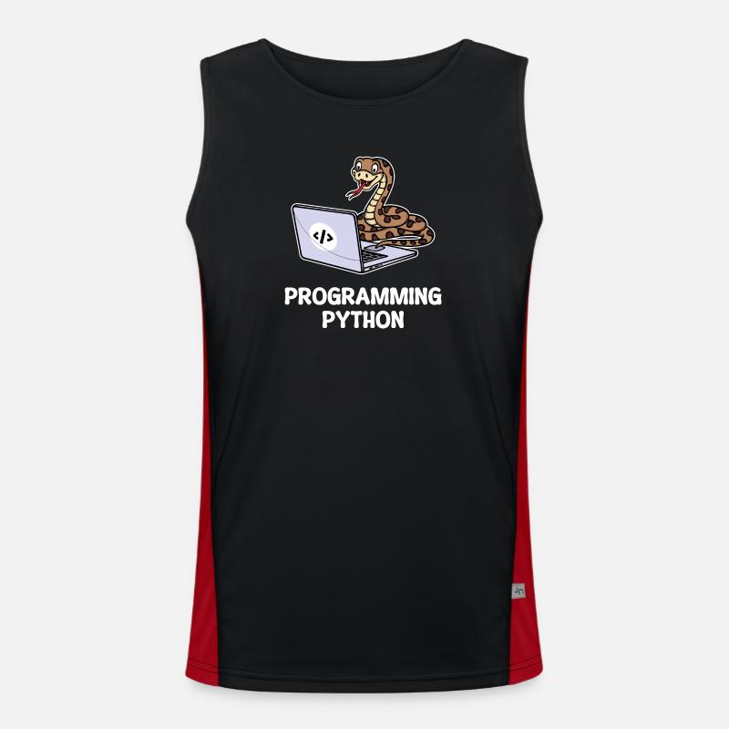 Skripting Programmierer Computer Debug Developer - Funktionelles Kontrast-Tank Top für Männer - Schwarz/Rot
