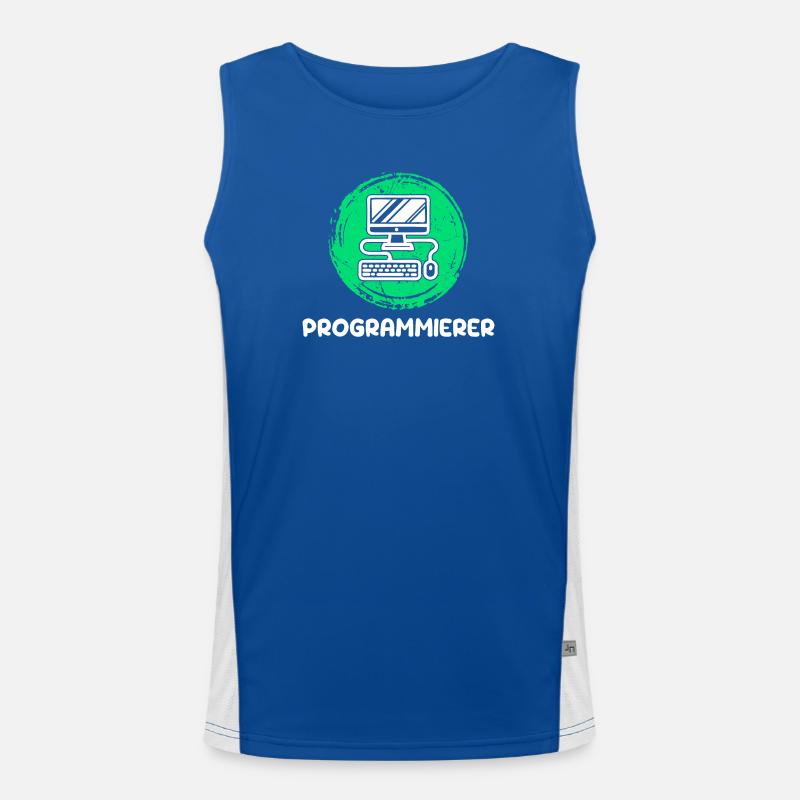 Computer Freak Scripting Developer Programmer Men's Functional Contrast Tank Top 