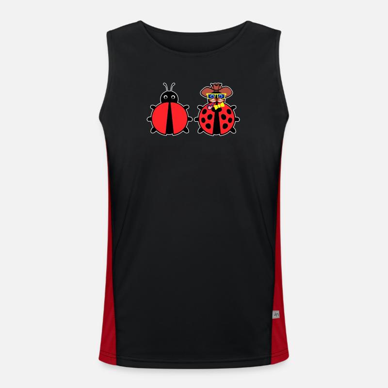Bugs Bugfixing Debug Developer Computerfreak - Funktionelles Kontrast-Tank Top für Männer - Schwarz/Rot