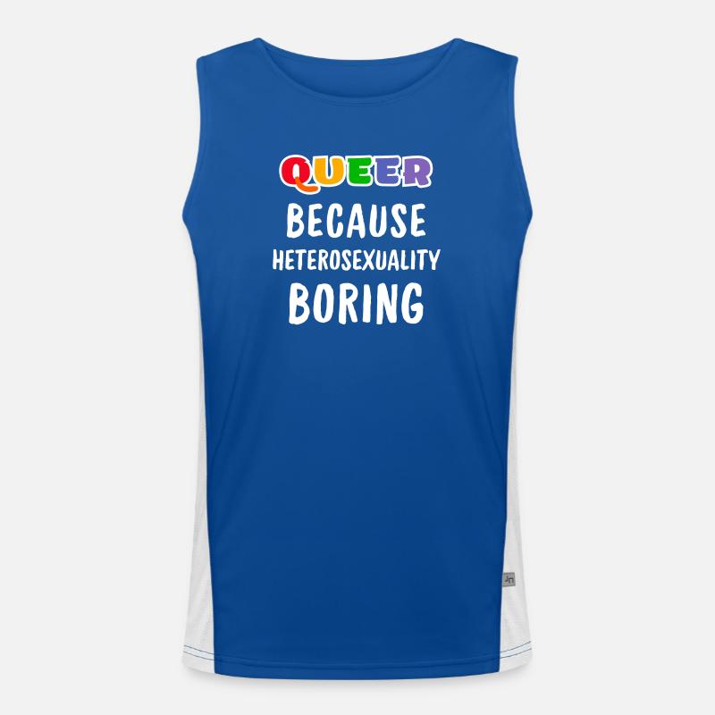 Queer parce que l’hétérosexualité est ennuyeuse Débardeur respirant contrasté Homme 