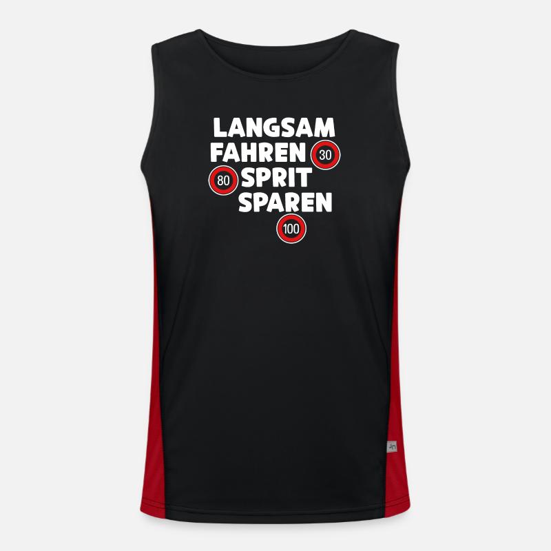 Bensinstasjon energifylling uttalelse elektrisitet stasjon - Funksjonell kontrast-singlet for menn  - svart/rød