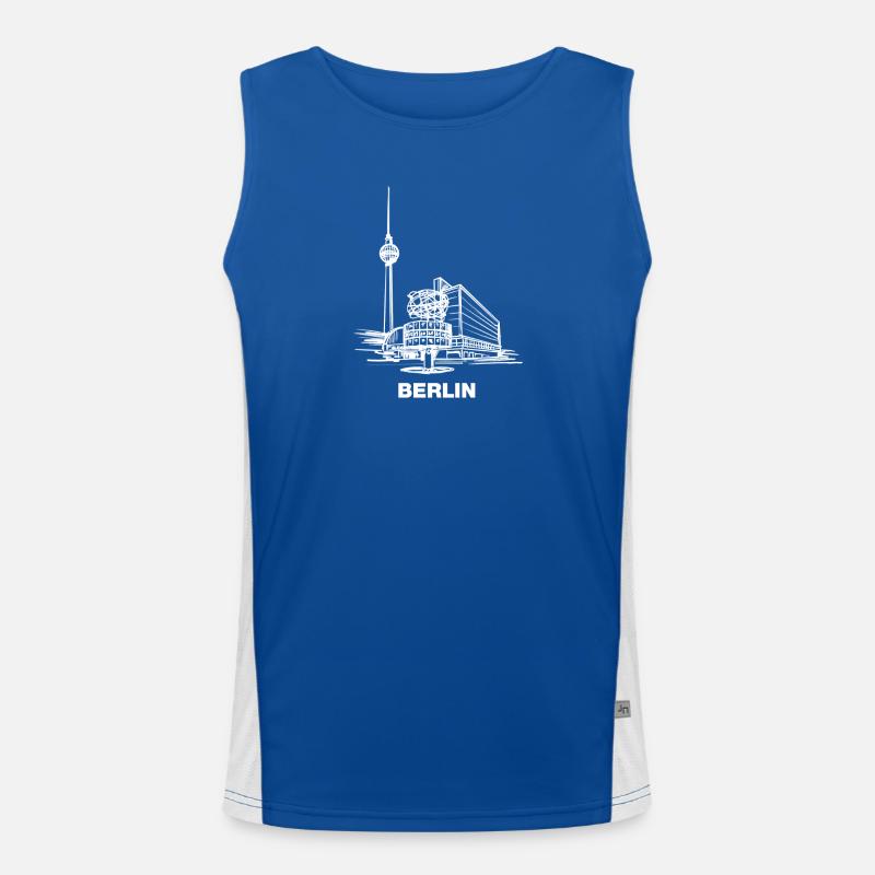Berlin - Alex/Fernsehturm Funktionelles Kontrast-Tank Top für Männer 
