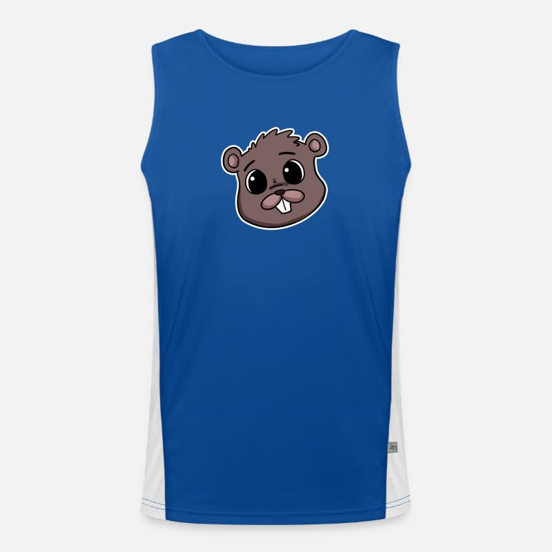 Biber Kopf Funktionelles Kontrast-Tank Top für Männer 