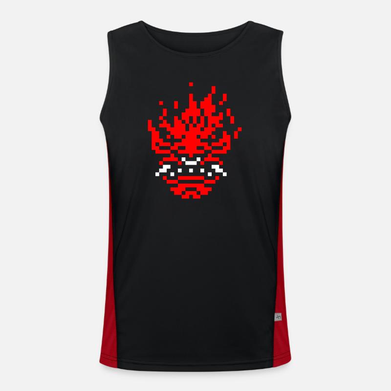 8bit pixel oni Funktionelles Kontrast-Tank Top für Männer 