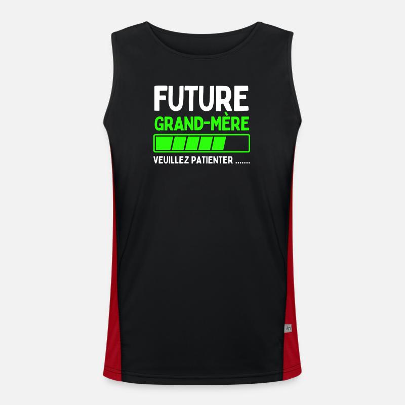 Werdende Großmutter Funktionelles Kontrast-Tank Top für Männer 