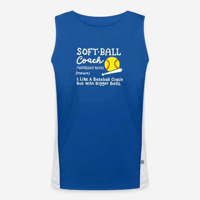 Softball Trainer Funktionelles Kontrast-Tank Top für Männer 