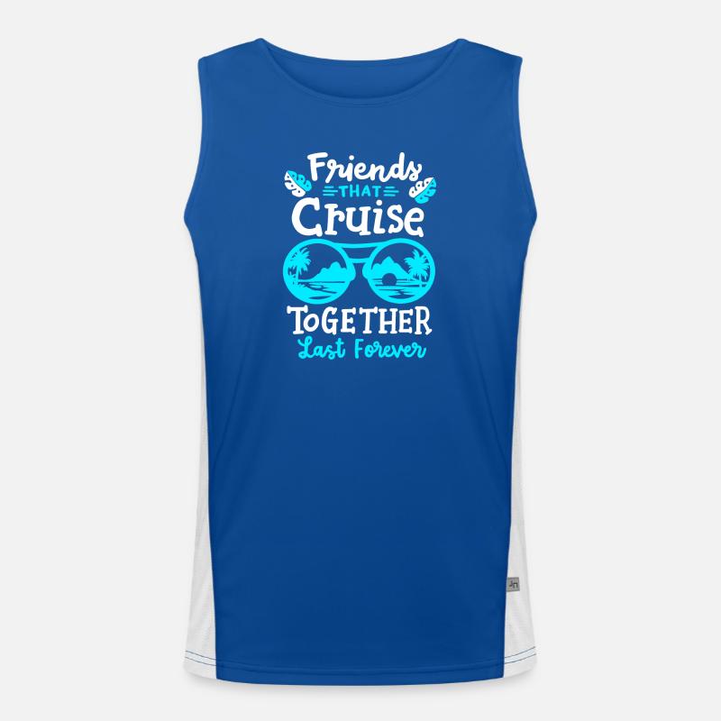 Freunde Kreuzfahrt Urlaub Funktionelles Kontrast-Tank Top für Männer 