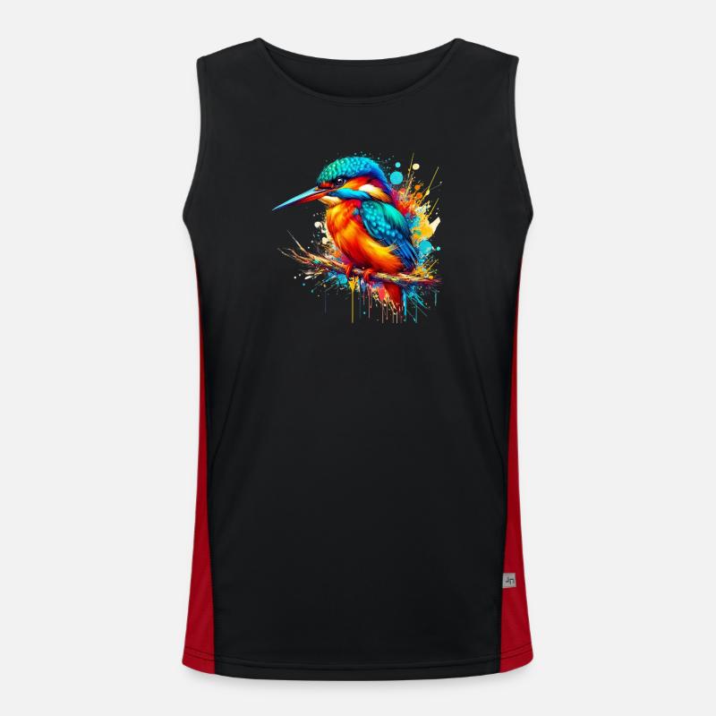 Eisvogel Funktionelles Kontrast-Tank Top für Männer 