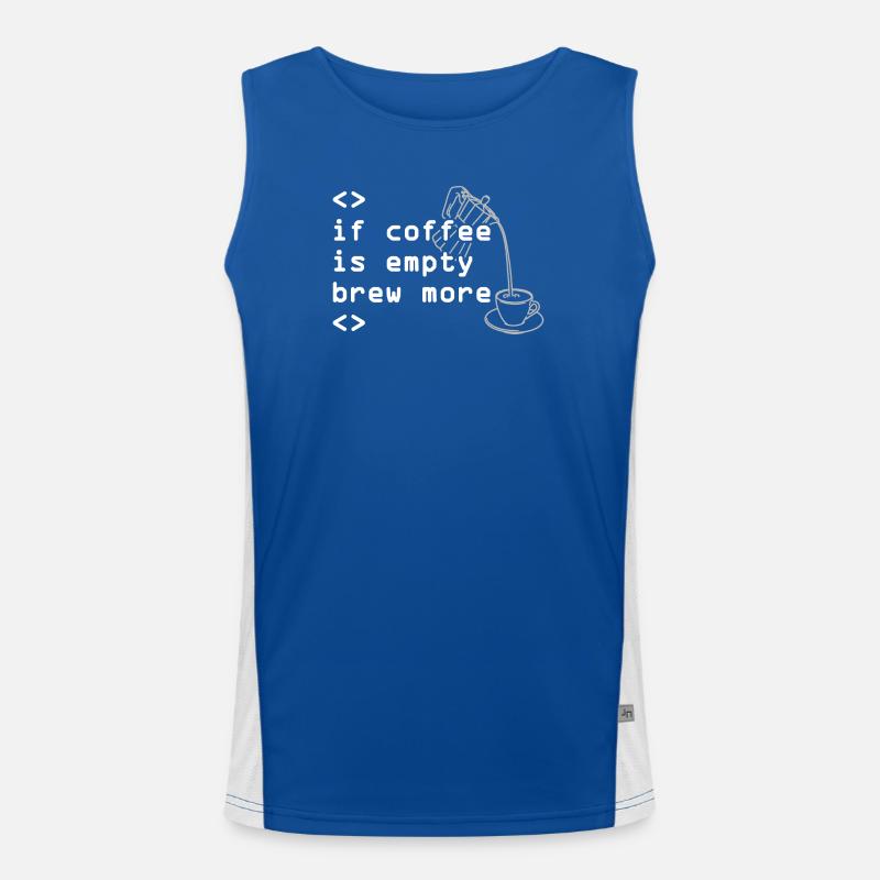 Code du café indiquant plus d’infusions Débardeur respirant contrasté Homme 