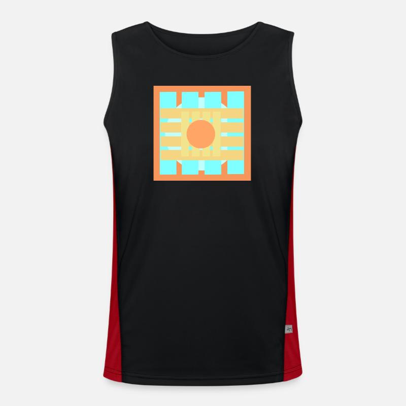 Color Games Pattern Design Men's Functional Contrast Tank Top 