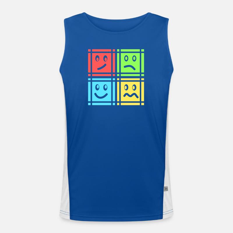 Geometric Patterns Men's Functional Contrast Tank Top 