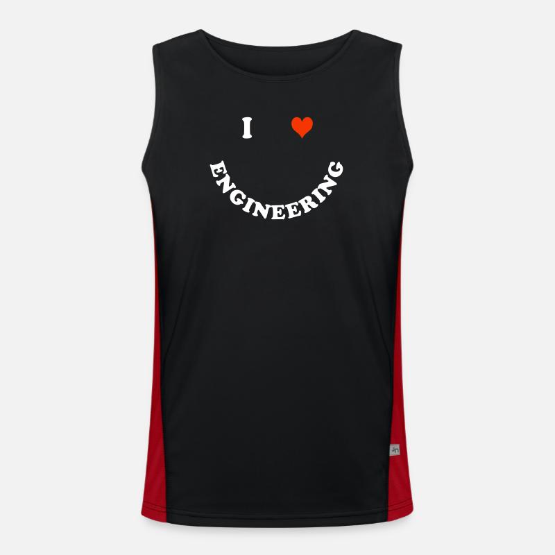 Engineer - Men's Functional Contrast Tank Top  - black/red