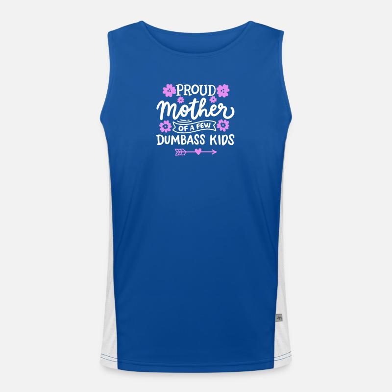 Stolze Mutter Muttertag Funktionelles Kontrast-Tank Top für Männer 