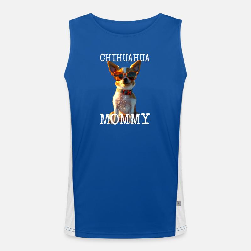 Chihuahua Mommy Mama Mutter Muttertag Chihuahuas Funktionelles Kontrast-Tank Top für Männer 