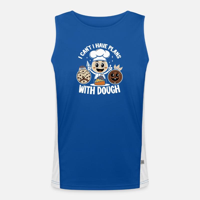 Chef with dough joy Men's Functional Contrast Tank Top 