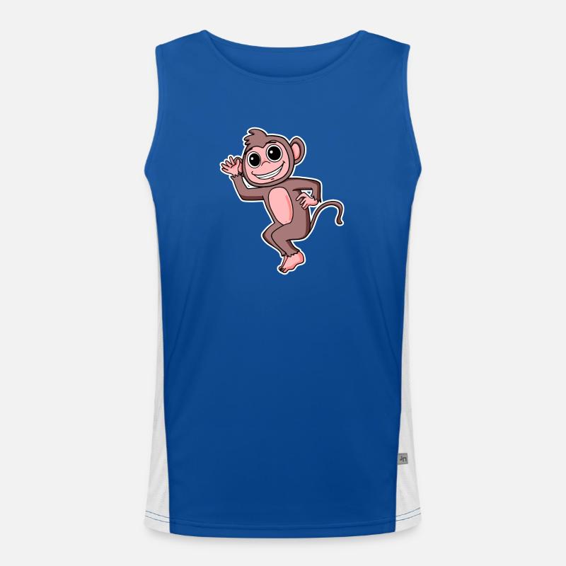 Affe Motiv Tier Funktionelles Kontrast-Tank Top für Männer 