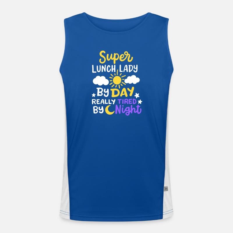 Mittagessen Dame Schule Cafeteria Arbeiter Funktionelles Kontrast-Tank Top für Männer 