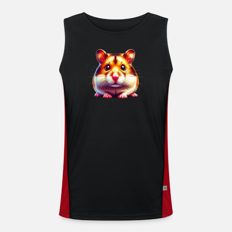 Hamster Funktionelles Kontrast-Tank Top für Männer 