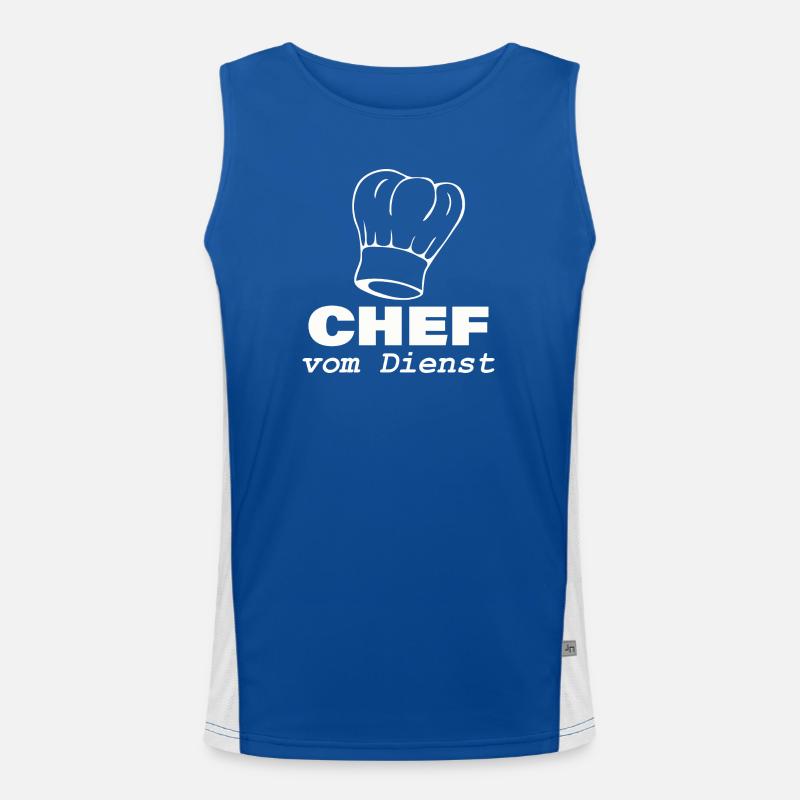 CHEF VOM DIENST Funktionelles Kontrast-Tank Top für Männer 