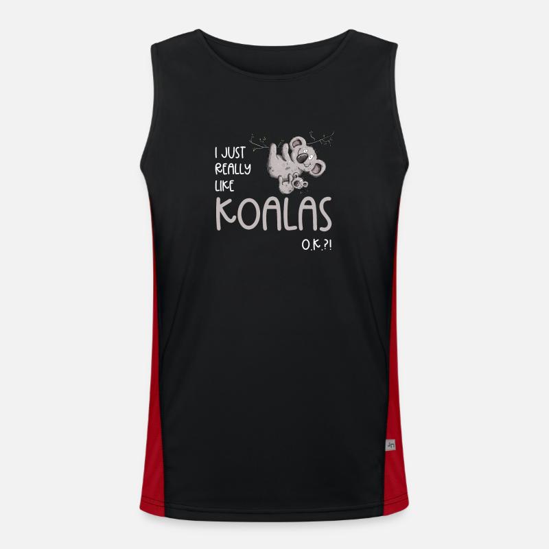 I Really Like Koalas Koala Bär Koala Baby Funktionelles Kontrast-Tank Top für Männer 