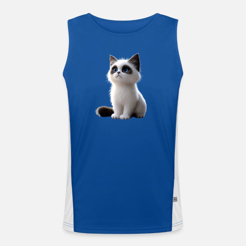 Ragdoll Katze Ragdollkatze Cat Süße Ragdoll Katzen Funktionelles Kontrast-Tank Top für Männer 