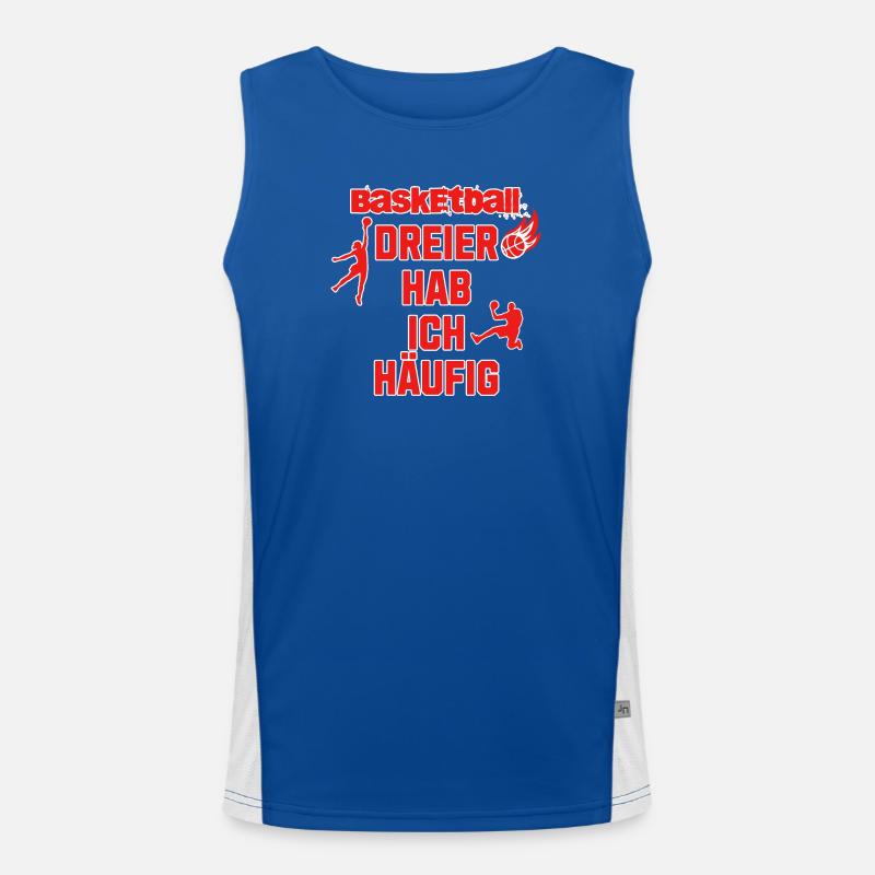 Basketball Spruch mit Humor Funktionelles Kontrast-Tank Top für Männer 