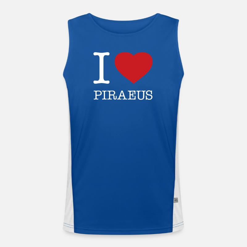 J’AIME LE PIRÉE Grèce Débardeur respirant contrasté Homme 